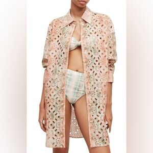 New! Allsaints Inez Marea Broiderie Shirt Dress 🤍 sz 6